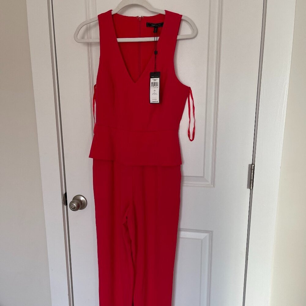 Red Peplum Jumpsuit from BCBG Cerys Christmas/New Year's Party